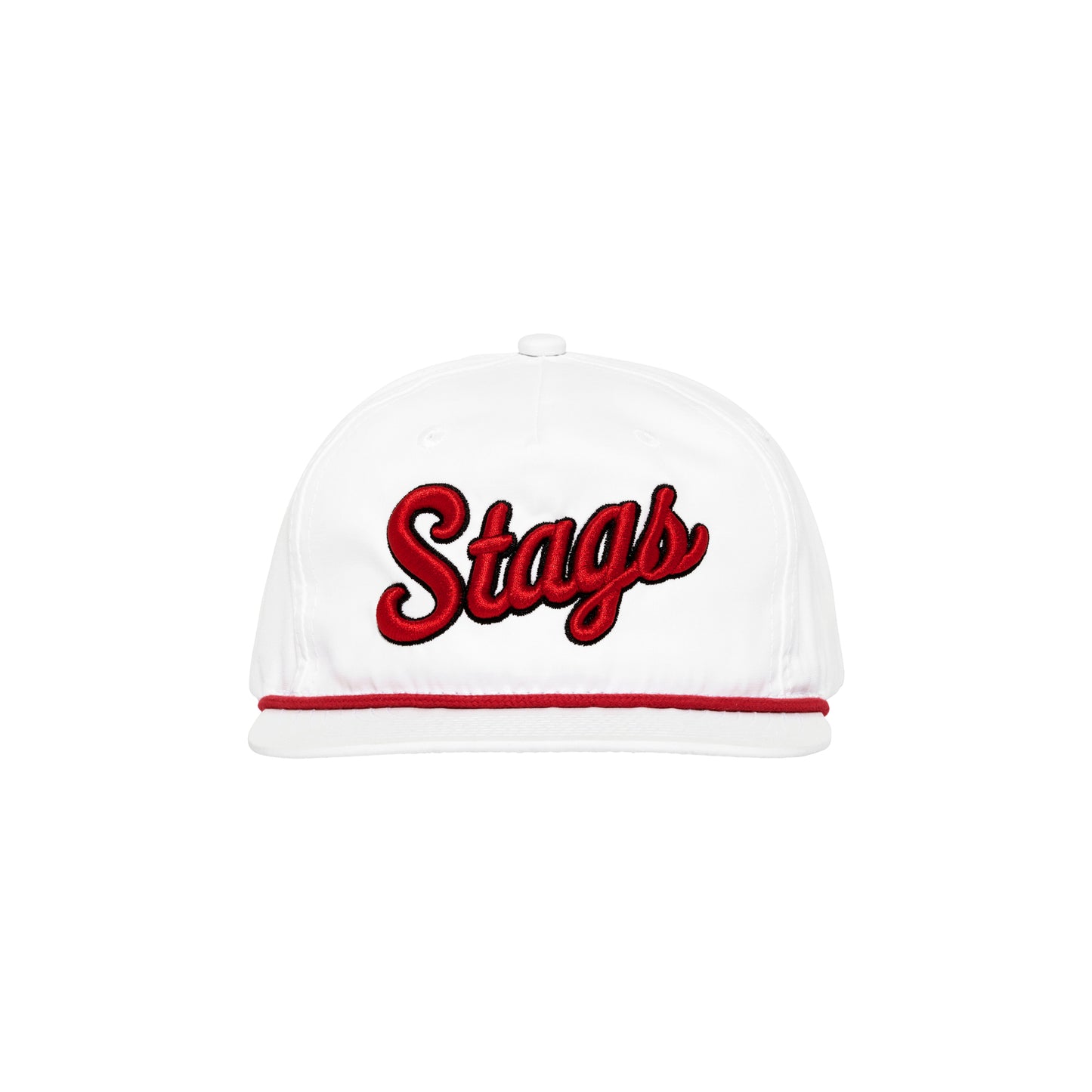 Stag Script Hat | White & Red