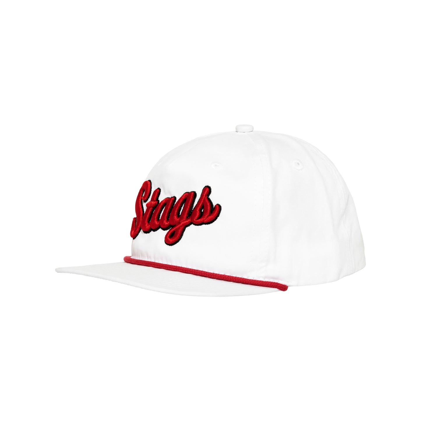 Stag Script Hat | White & Red