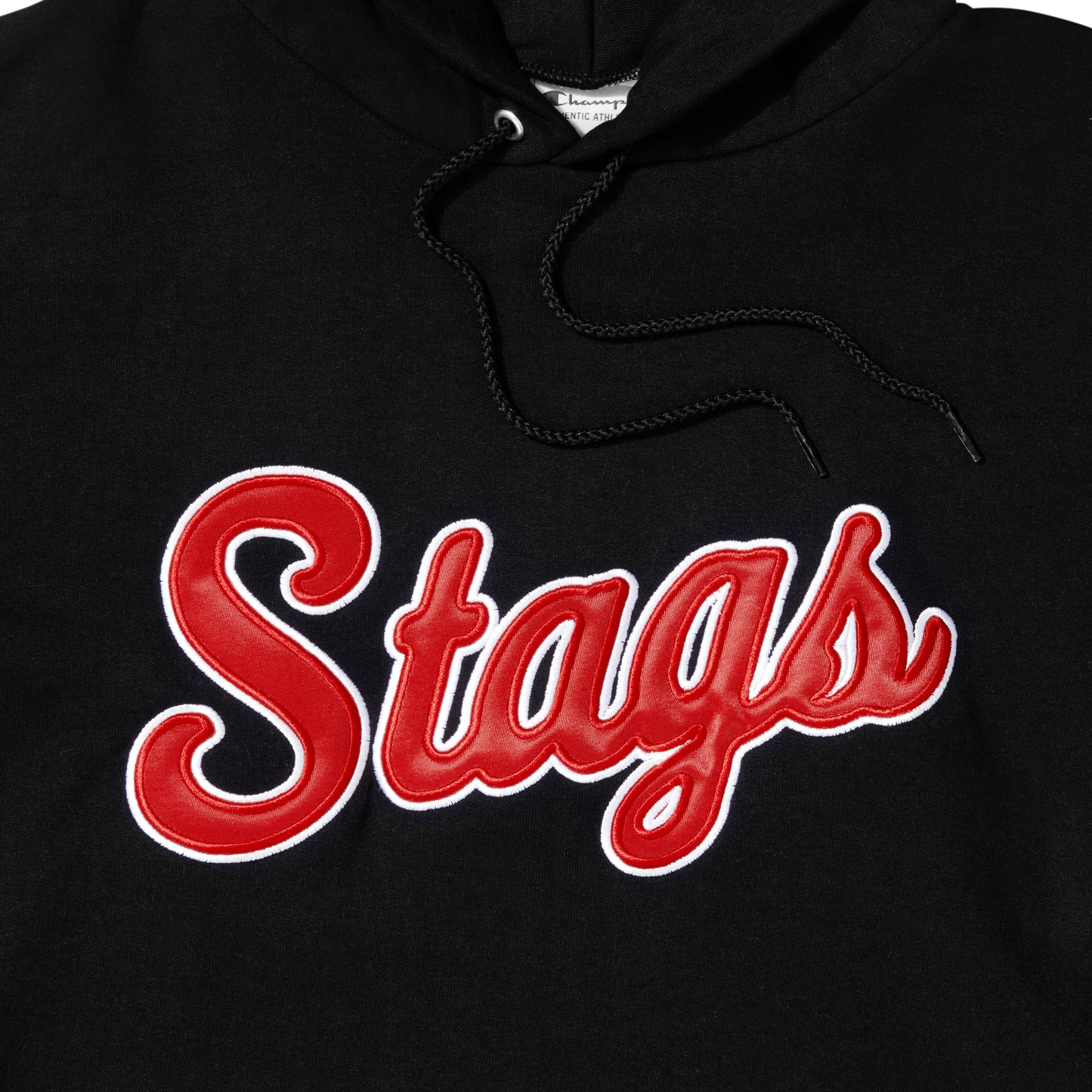 Stag Script Hoodie  | Black