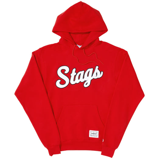 Stag Script Hoodie  | Red