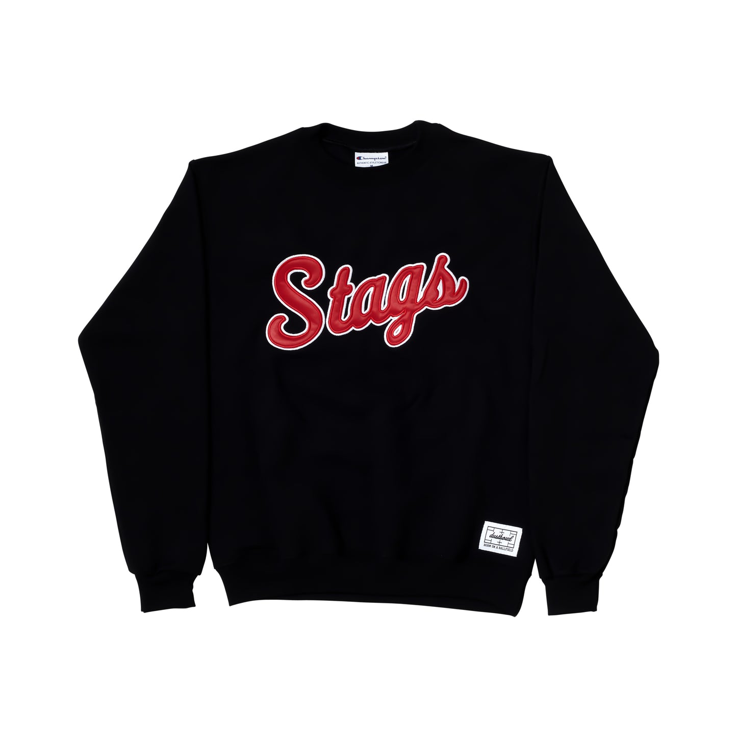 Stag Script Crewneck  | Black