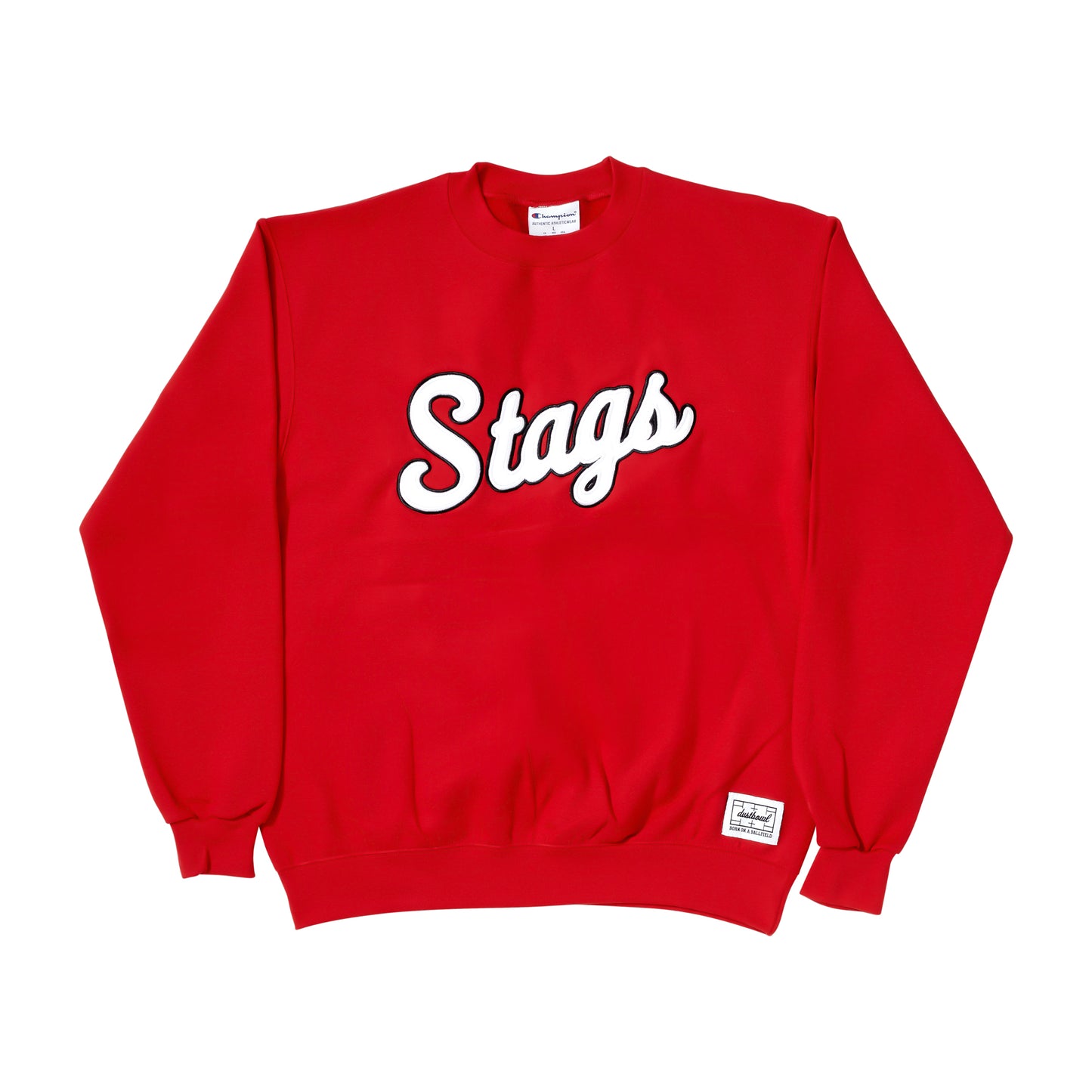 Stag Script Crewneck  | Red