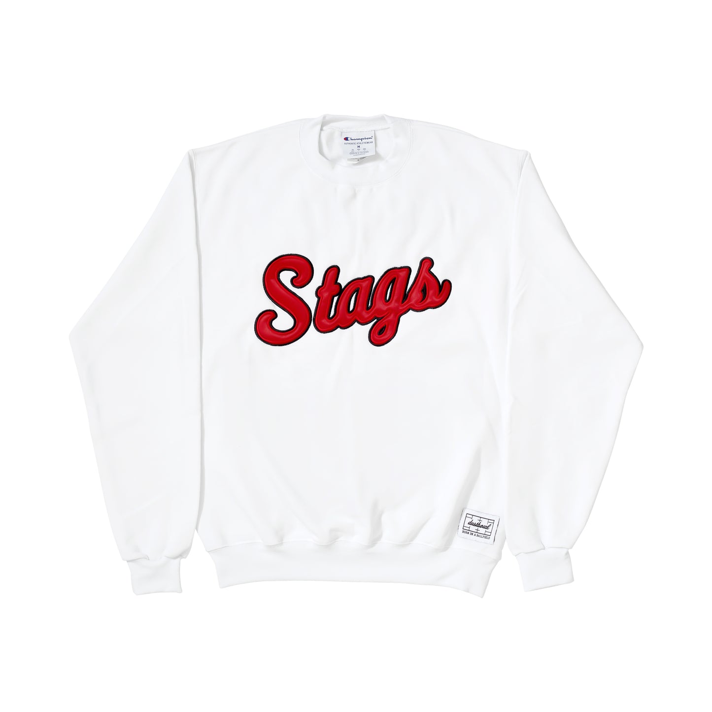 Stag Script Crewneck  | White