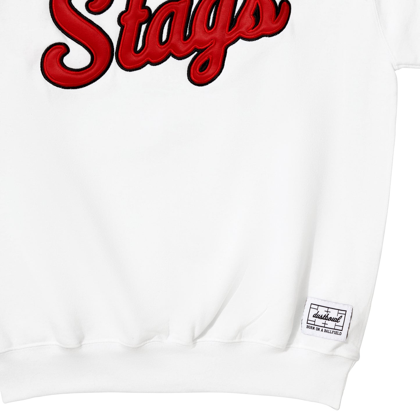 Stag Script Crewneck  | White